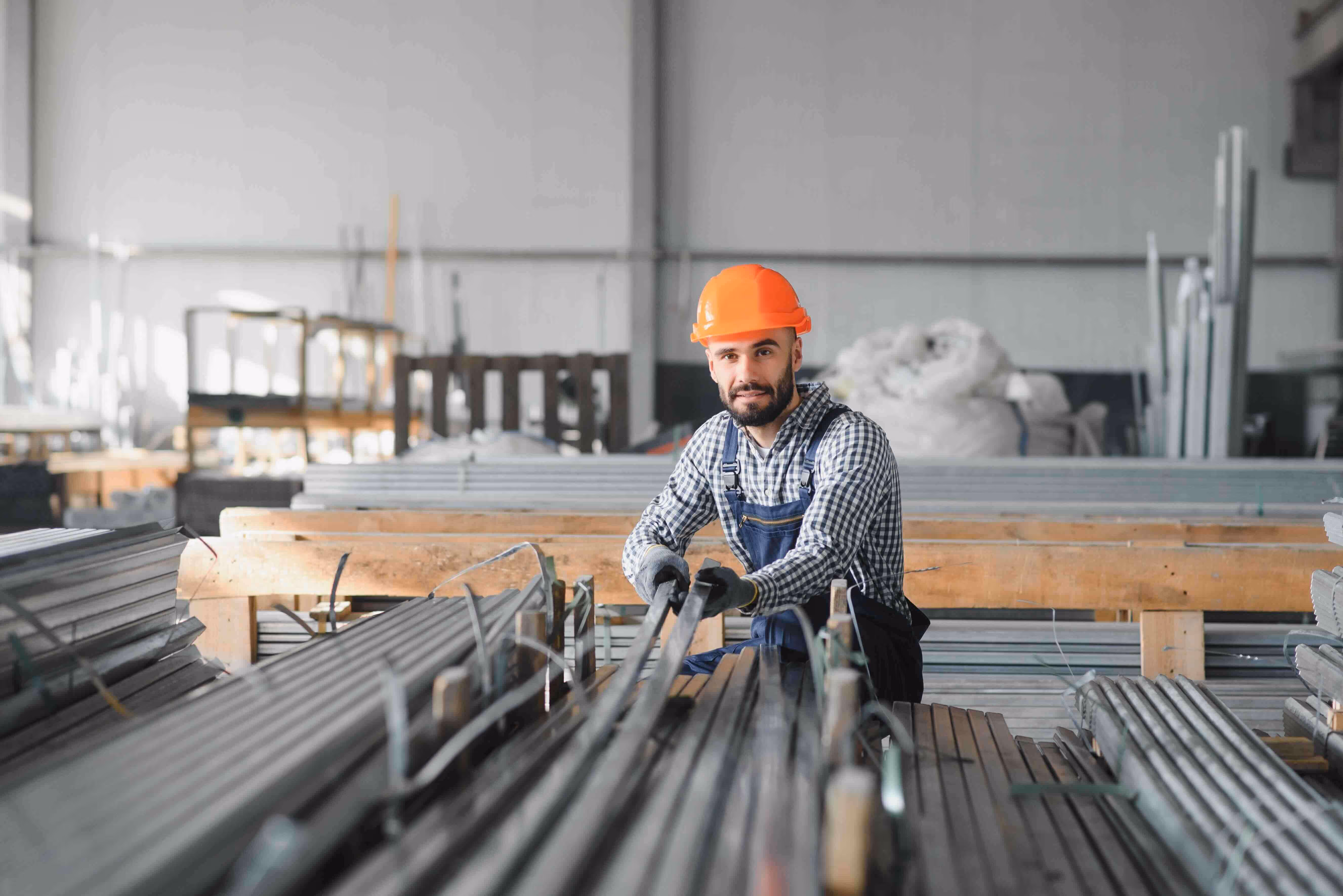 Ohio home builders working on residential construction site with blueprints